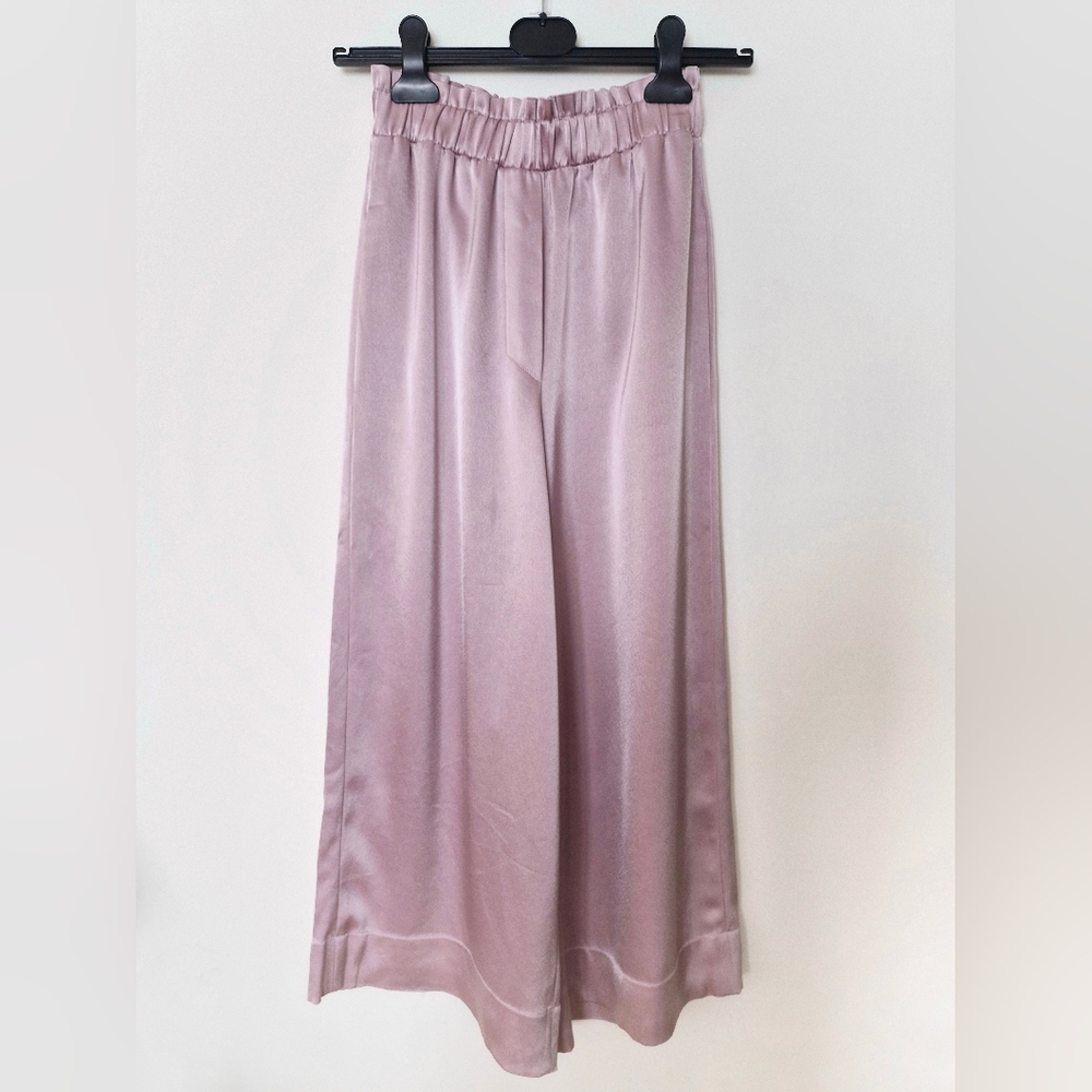 Nanushka Lilac Satin Culottes